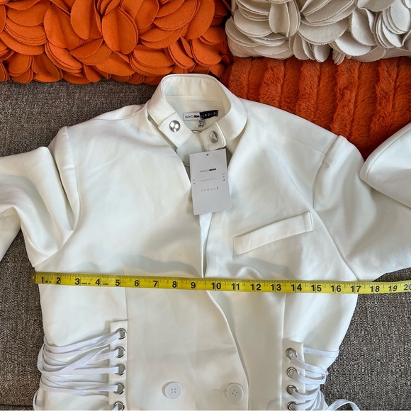 ❣️🆕Fashion Nova X Cardi B White Boardin’ Jets Blazer Dress❣️ - Picture 11 of 13